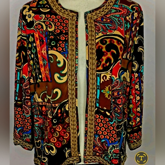 Joan Rivers, 2XL 3/4 sleeve, lined, glamours travel jacket. - Picture 16 of 16